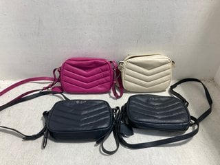 Lot 571  
            Marchington SR14 - Parcel Delivery Only 
                
4 X ASSORTED RADLEY LONDON CROSSBODY BAGS IN PINK/BLACK/WHITE: LOCATION - G17