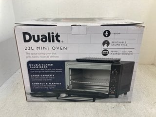 Lot 689  
            Marchington SR14 - Parcel Delivery Only 
                
DUALIT MINI OVEN - MODEL DMO22 - ORIGINAL RRP £174: LOCATION - G10