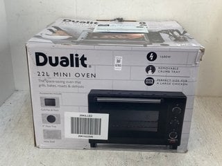 Lot 690  
            Marchington SR14 - Parcel Delivery Only 
                
DUALIT MINI OVEN - MODEL DMO22 - ORIGINAL RRP £174: LOCATION - G10