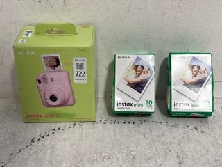 Lot 722  
            Marchington SR14 - Parcel Delivery Only 

                
FUJIFILM INSTAX MINI 12 INSTANT CAMERA IN BLOSSOM PINK TO INCLUDE 2 X FUJIFILM IN...