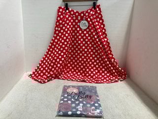 Lot 784  
            Marchington SR14 - Parcel Delivery Only 

                
DOLLY & DOTTY MAISIE MIDI SKIRT IN RED/WHITE POLKA DOT - UK SIZE 18 TO INCLUDE DO...