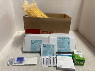 Lot 792  
            Marchington SR14 - Parcel Delivery Only 

                
QTY OF ASSORTED HEALTHCARE ITEMS TO INCLUDE 4 X MINI ONE BALLOON BUTTON LOW PROFI...