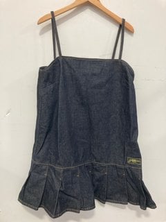 Lot 798  
            Marchington SR14 - Parcel Delivery Only 

                
GANNI RINSE DENIM STRAP MINI DRESS - EU SIZE 42 - ORIGINAL RRP £269: LOCATION - G4