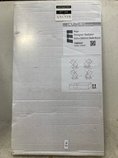 Lot 902  
            Marchington SR14 - Parcel Delivery Only 
                
CUBICO RIGA DESIGNER RADIATOR IN MATTE BLACK - SIZE: 820 X 500MM: LOCATION - F1