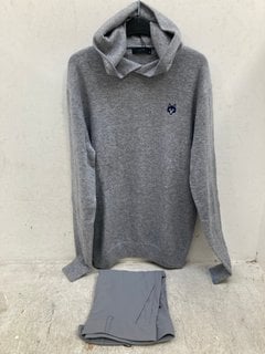 Lot 920  
            Marchington SR14 - Parcel Delivery Only 
                
GREYSON MONTAUK TROUSERS IN SLATE - SIZE 32/32 TO INCLUDE GREYSON KOKO HOODIE IN ...