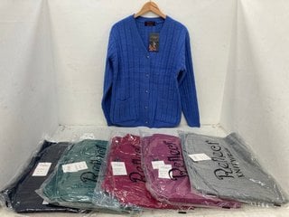 Lot 989  
            Marchington SR14 - Parcel Delivery Only 

                
QTY OF REFLECT KNITWEAR CARDIGANS IN VARIOUS COLOURS - SIZE M/L: LOCATION - F5