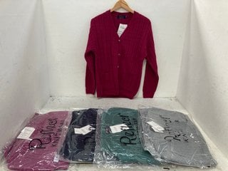 Lot 990  
            Marchington SR14 - Parcel Delivery Only 

                
QTY OF REFLECT KNITWEAR CARDIGANS IN VARIOUS COLOURS - SIZE S/M: LOCATION - F5