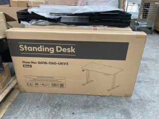 Lot 109  
            Marchington SR18 - Delivery or Collection 
                
BLACK STANDING DESK - MODEL: QS1B-1160-UKV3: LOCATION - A6