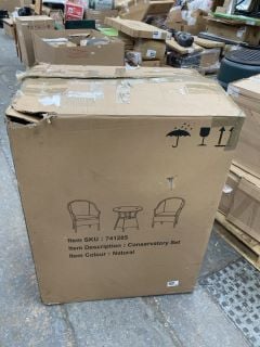 Lot 134  
            Marchington SR18 - Delivery or Collection 
                
2 X NATURAL RATTAN GARDEN ARMCHAIR SET: LOCATION - A7