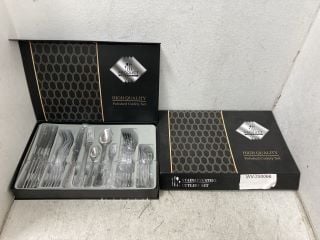 Lot 202  
            Marchington SR18 - Collection 

                
(COLLECTION ONLY) 2 X STAINLESS STEEL CUTLERY SETS (18+ ID REQUIRED): LOCATION - AR1