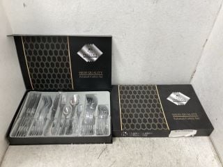 Lot 204  
            Marchington SR18 - Collection 

                
(COLLECTION ONLY) 2 X STAINLESS STEEL CUTLERY SETS (18+ ID REQUIRED): LOCATION - AR1