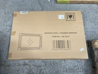 Lot 218  
            Marchington SR18 - Delivery or Collection 

                
GROOVE-SPELL FRAMED MIRROR: LOCATION - AR1