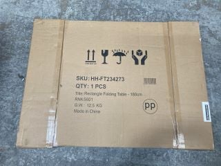 Lot 231  
            Marchington SR18 - Delivery or Collection 

                
RECTANGLE FOLDING TRESTLE TABLE - 180CM (6FT): LOCATION - AR3