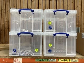Lot 247  
            Marchington SR18 - Delivery or Collection 

                
4 X CLEAR PLASTIC STORAGE BOXES: LOCATION - AR4