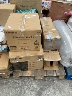 Lot 317  
            Marchington SR18 - Delivery or Collection 

                
PALLET OF ASSORTED ITEMS TO INCLUDE RUSSELL HOBBS 20L MANUAL MICROWAVE: LOCATION ...