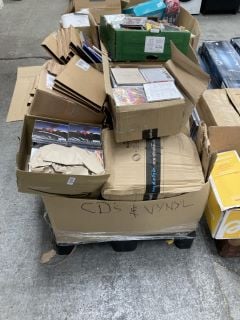 Lot 348  
            Marchington SR18 - Delivery or Collection 

                
PALLET OF ASSORTED CD'S & VINYL ITEMS TO INCLUDE THE WANTED MOST WANTED THE GREAT...