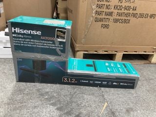 Lot 370  
            Marchington SR18 - Delivery or Collection 

                
HISENSE SOUNDBAR WITH WIRELESS SUBWOOFER - AX3120G: LOCATION - B6
