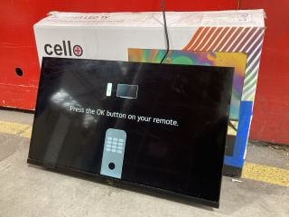 Lot 378  
            Marchington SR18 - Delivery or Collection 

                
CELLO WEBOS HUB C32WS 32'' SMART LED TV - ORIGINAL RRP £199.00: LOCATION - BR1