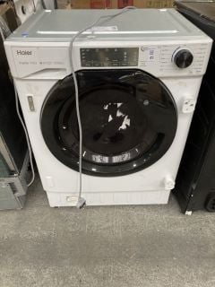 Lot 49  
            Marchington SR18 - Delivery or Collection 
                
HAIER HWQ90B416FWB 9KG WASHING MACHINE IN WHITE - ORIGINAL RRP:£399: LOCATION - A4