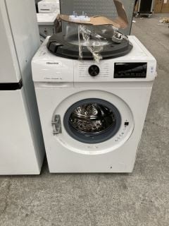 Lot 62  
            Marchington SR18 - Delivery or Collection 
                
HISENSE 9KG FREESTANDING WASHING MACHINE IN WHITE: LOCATION - A4