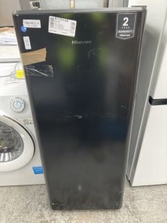 Lot 79  
            Marchington SR18 - Delivery or Collection 

                
HISENSE RR220D4BBE FREESTANDING FRIDGE IN BLACK - ORIGINAL RRP:£199: LOCATION - A5
