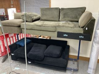 Lot 8  
            Marchington SR18 - Delivery or Collection 
                
QTY OF ASSORTED INCOMPLETE SOFA PARTS TO INCLUDE SINGLE FOOTSTOOL IN OLIVE: LOCAT...