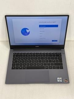 Lot 112  
            Marchington - Parcel Delivery Only 

                
HUAWEI MATEBOOK D 512GB LAPTOP: MODEL NO NBLK-WAX9X. AMD RYZEN 7 3700U @ 2.3GHZ, ...