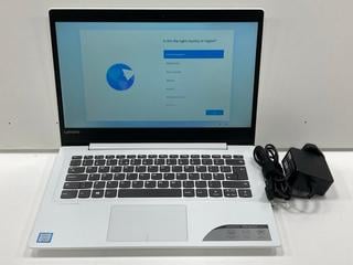 Lot 115  
            Marchington - Parcel Delivery Only 

                
LENOVO IDEAPAD 320S-14IKB 128 GB LAPTOP IN WHITE. (WITH MAINS POWER ADAPTOR). INT...