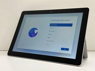 Lot 145  
            Marchington - Parcel Delivery Only 

                
MICROSOFT SURFACE GO 2-IN-1 TABLET 128GB PC: MODEL NO 1824 (UNIT ONLY). INTEL PEN...