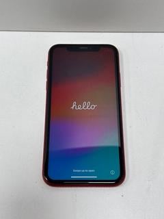 Lot 16  
            Marchington - Parcel Delivery Only 

                
APPLE IPHONE XR 64 GB SMARTPHONE IN PRODUCT RED: MODEL NO A2105 (WITH BOX & EARPH...