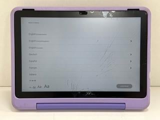 Lot 50  
            Marchington - Parcel Delivery Only 

                
AMAZON FIRE HD 10 (13TH GEN) KIDS 32GB TABLET WITH WIFI IN HAPPY DAY: MODEL NO TG...