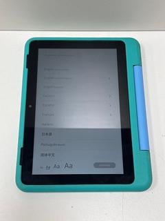 Lot 51  
            Marchington - Parcel Delivery Only 

                
AMAZON FIRE HD 8 (12TH GENERATION) 32 GB TABLET WITH WIFI IN HELLO TEAL: MODEL NO...