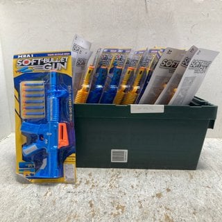 Lot 144  
            Marchington SR12 - Parcel Delivery Only 

                
QTY OF ASSORTED SOFT BULLET TOY-GUNS M8A1 AGED 3+: LOCATION - AR2
