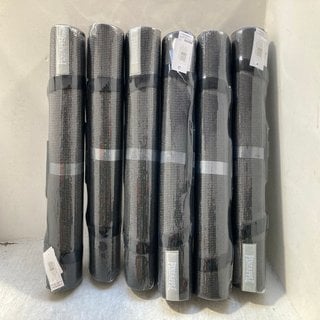 Lot 150  
            Marchington SR12 - Parcel Delivery Only 

                
6 X PINEAPPLE BADGE YOGA MAT ONE SIZE IN BLACK: LOCATION - AR3