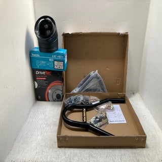 Lot 166  
            Marchington SR12 - Parcel Delivery Only 

                
QTY OF ASSORTED HARDWARE ITEMS TO INCLUDE 2 X DRIVETEC PREMIUM BRAKE DISCS ALFA R...