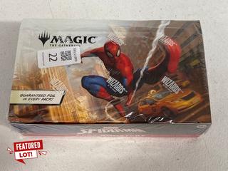 Lot 22  
            Marchington SR12 - Parcel Delivery Only 

                
MAGIC THE GATHERING MARVEL'S SPIDER MAN PLAY BOOSTER - ORIGINAL RRP £130 (SEALED)...