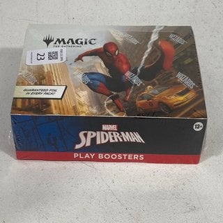 Lot 23  
            Marchington SR12 - Parcel Delivery Only 

                
MAGIC THE GATHERING MARVEL'S SPIDER MAN PLAY BOOSTER - ORIGINAL RRP £130 (SEALED)...