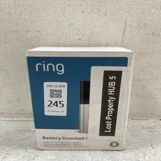 Lot 245  
            Marchington SR12 - Parcel Delivery Only 

                
RING BATTERY DOORBELL: LOCATION - AR8