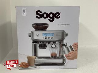 Lot 25  
            Marchington SR12 - Parcel Delivery Only 

                
SAGE THE BARISTA PRO COFFEE MACHINE WITH FREE COFFEE - STAINLESS STEEL - ORIGINAL...