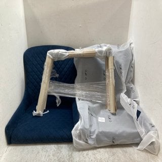 Lot 262  
            Marchington SR12 - Parcel Delivery Only 

                
2 X OTTAWA DINING CHAIRS IN BLUE VELVET: LOCATION - AR8