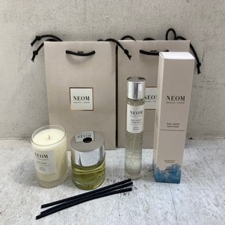 Lot 339  
            Marchington SR12 - Parcel Delivery Only 

                
QTY OF ASSORTED NEOM PRODUCTS TO INCLUDE PERFECT NIGHT'S SLEEP PILLOW MIST 100ML:...