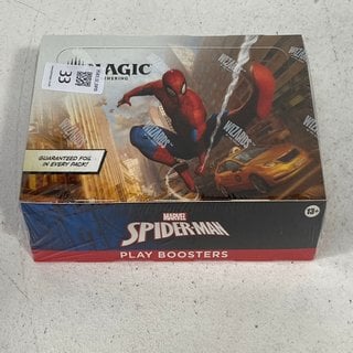 Lot 33  
            Marchington SR12 - Parcel Delivery Only 

                
MAGIC THE GATHERING MARVEL'S SPIDER MAN PLAY BOOSTER - ORIGINAL RRP £130 (SEALED)...