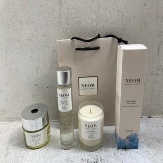 Lot 340  
            Marchington SR12 - Parcel Delivery Only 

                
QTY OF ASSORTED NEOM PRODUCTS TO INCLUDE PERFECT NIGHT'S SLEEP PILLOW MIST 100ML:...
