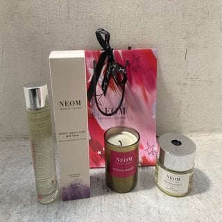 Lot 352  
            Marchington SR12 - Parcel Delivery Only 

                
QTY OF ASSORTED NEOM PRODUCTS TO INCLUDE PERFECT NIGHT'S SLEEP PILLOW MIST 100ML:...