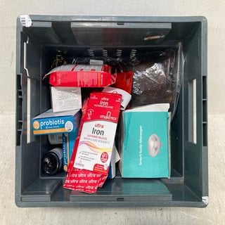 Lot 466  
            Marchington SR12 - Parcel Delivery Only 

                
QTY OF ASSORTED ITEMS TO INCLUDE VITABIOTICS PROBIOTICS EXTRA STRENGTH LIVE CULTU...