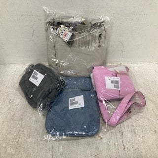 Lot 476  
            Marchington SR12 - Parcel Delivery Only 

                
4 X ASSORTED HANDBAGS TO INCLUDE RADLEY LONDON ICON MINI ZIP CROSSBODY BAG IN SUG...