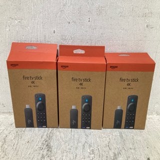 Lot 544  
            Marchington SR12 - Parcel Delivery Only 

                
3 X FIRE TV STICKS 4K 8GB WI-FI 6 (SEALED): LOCATION - BR7