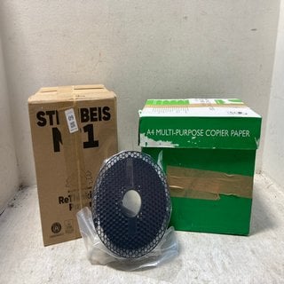 Lot 60  
            Marchington SR12 - Parcel Delivery Only 

                
3 X ASSORTED ITEMS TO INCLUDE FILAMENT IN PRUSA GALAXY BLACK.: LOCATION - A*