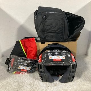 Lot 725  
            Marchington SR12 - Parcel Delivery Only 

                
LS2 FF901ADVANT X CARBON BLACK MODULAR 180 FLIP FRONT DUAL VISOR FULL FACE MOTORB...