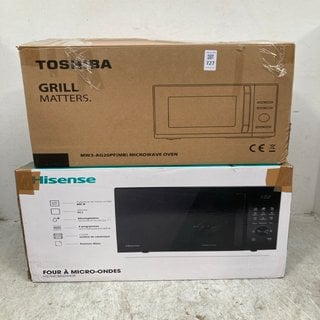 Lot 727  
            Marchington SR12 - Parcel Delivery Only 

                
TOSHIBA MICROWAVE OVEN - MODEL: MW3-AG 20 PF TO INCLUDE HISENSE DIGITAL MICROWAVE...